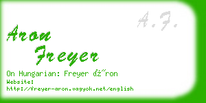 aron freyer business card